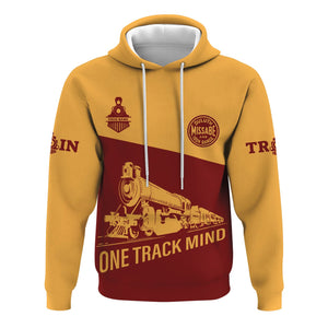 Railspirit Custom Name Duluth, Missabe, & Iron Range Railroad Hoodie One Track Mind Printed Zip Hoodie