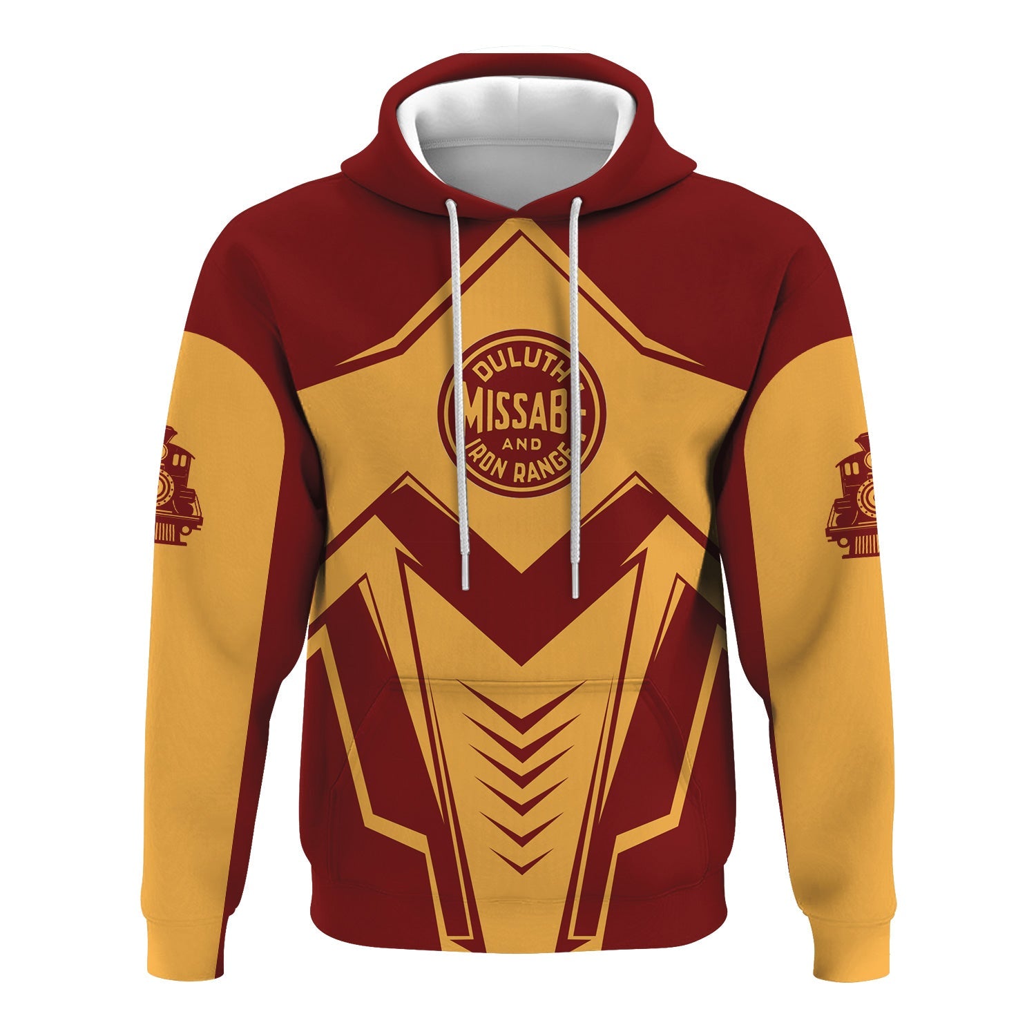 Railspirit Personalized Duluth, Missabe, & Iron Range Railroad Hoodie Railway Trainspotter Style Zip Up Hoodie Gift Idea For Foamers