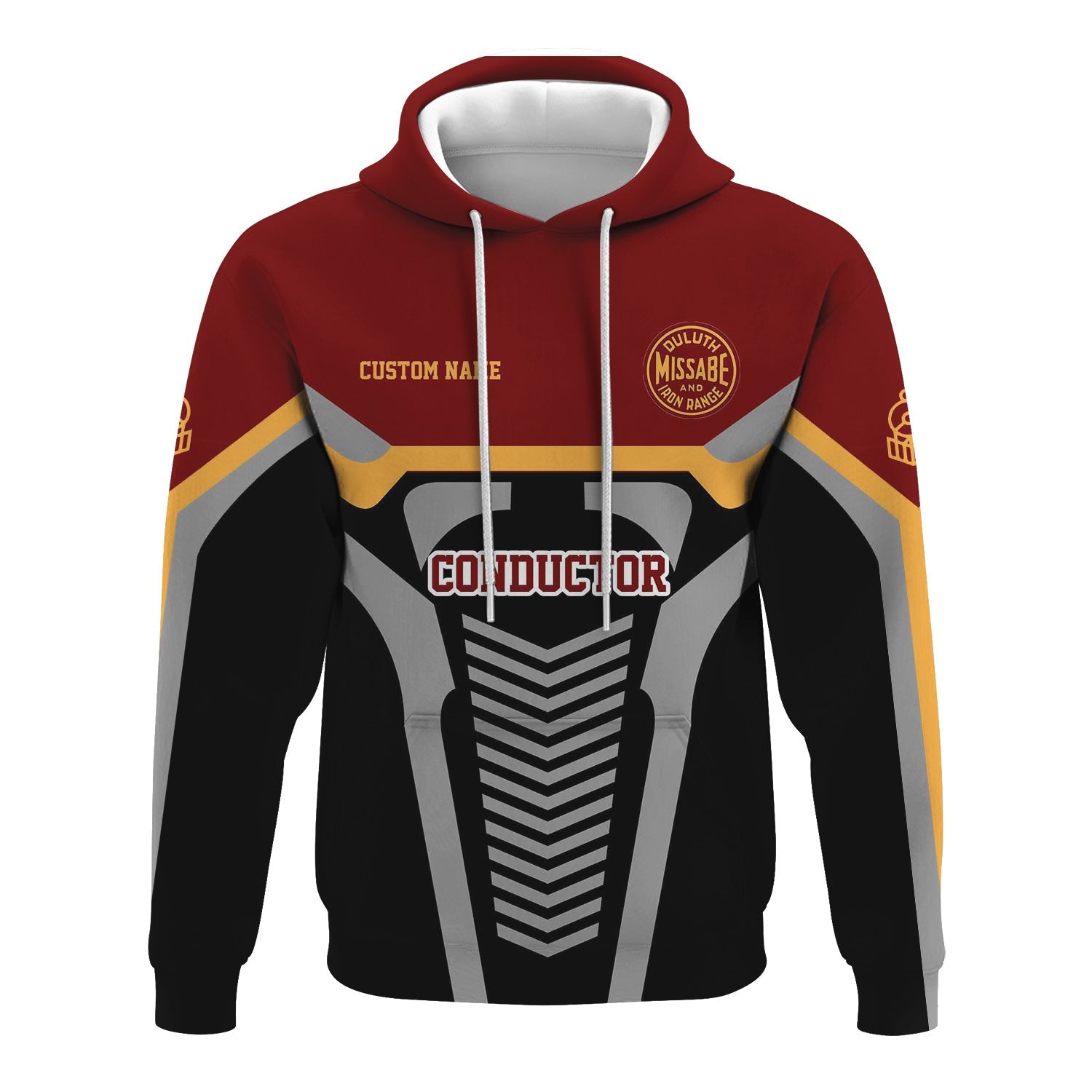 Railspirit Personalized Duluth, Missabe, & Iron Range Railroad Hoodie Track-Inspired with Custom Job Position Train Zip Up Hoodie