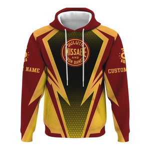 Railspirit Personalized Duluth, Missabe, & Iron Range Railroad Hoodie Lightning Graphic Style Zip Up Hoodie Gift Idea For Train Lover