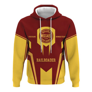 Railspirit Personalized Duluth, Missabe, & Iron Range Railroad Hoodie Custom Year Railroader Zip Up Hoodie Gift Idea For Train Lover