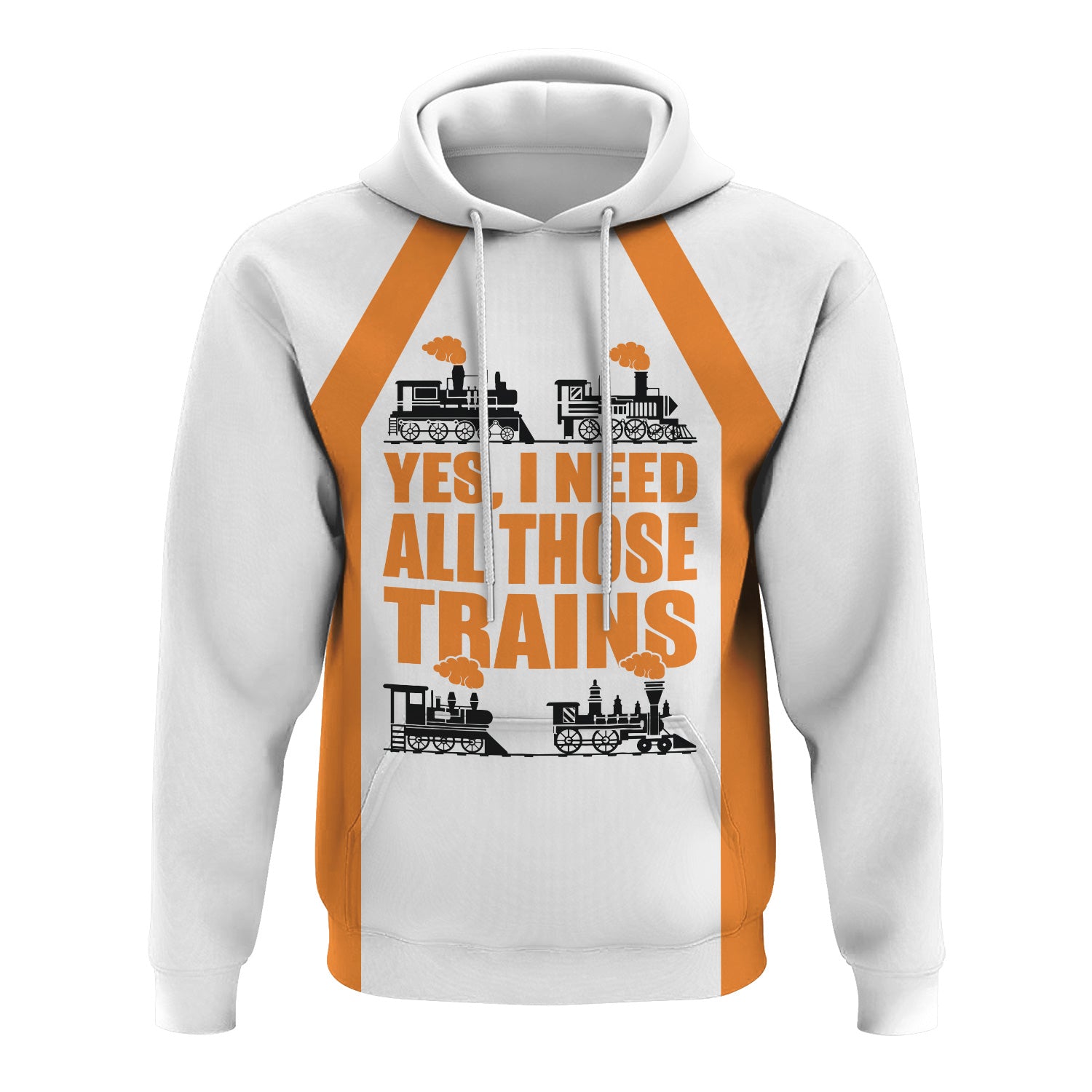 Railspirit Custom Name BNSF Railway Hoodie Yes I Need All Those Train Printed Zip Hoodie