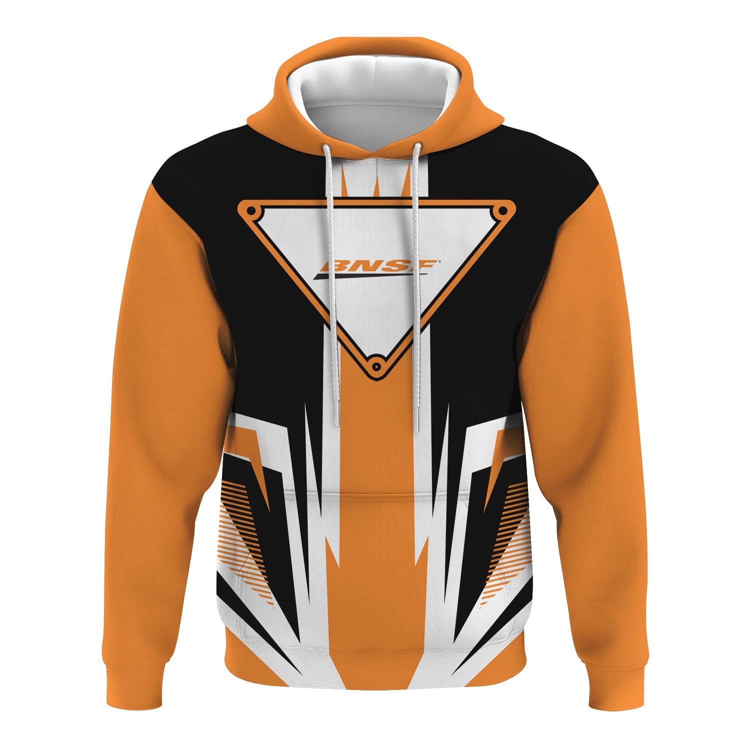 Railspirit BNSF Railway Hoodie Bold Graphic Style All Over Printed Zip Up Hoodie