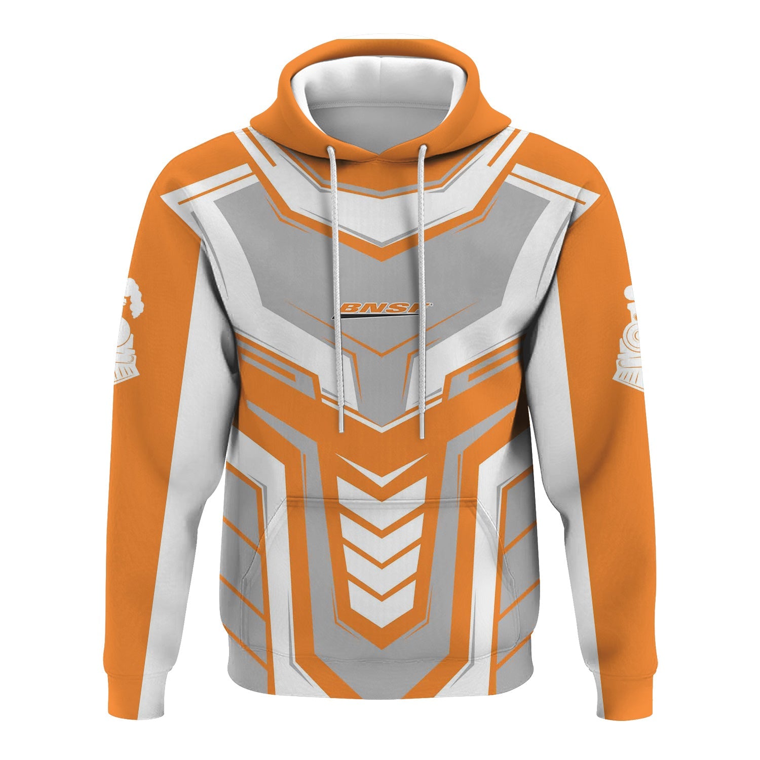 Railspirit Personalized BNSF Railway Hoodie Armor-Inspired Design Train Zip Up Hoodie All Over Print