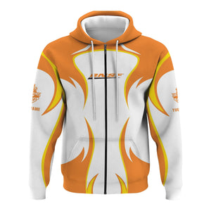 Railspirit Personalized BNSF Railway Hoodie Distinctive Flame Style Zip Up Hoodie For Steam Engine Addict