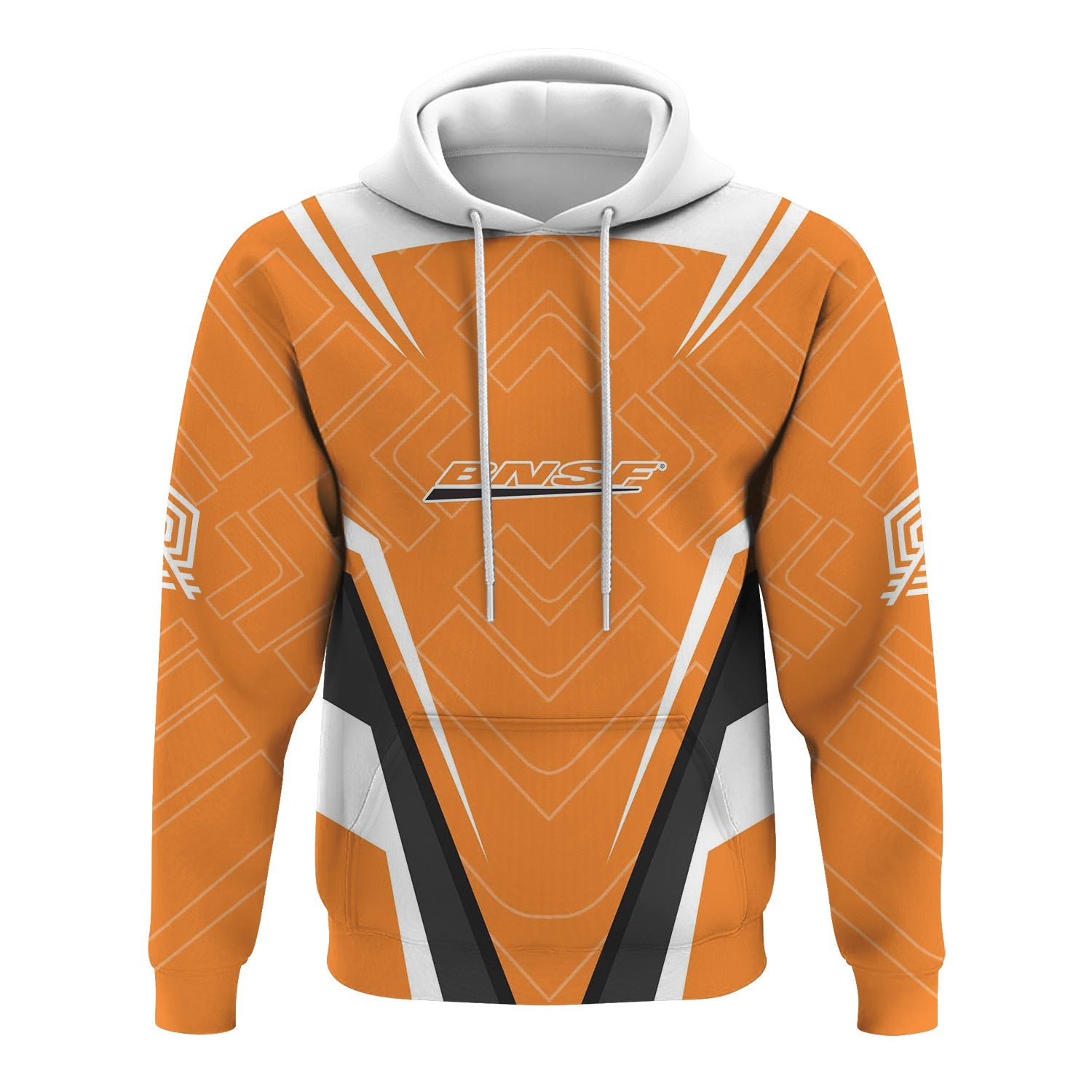 Railspirit Personalized BNSF Railway Hoodie Railway Inspired Apparel Train Zip Up Hoodie For Train Lovers