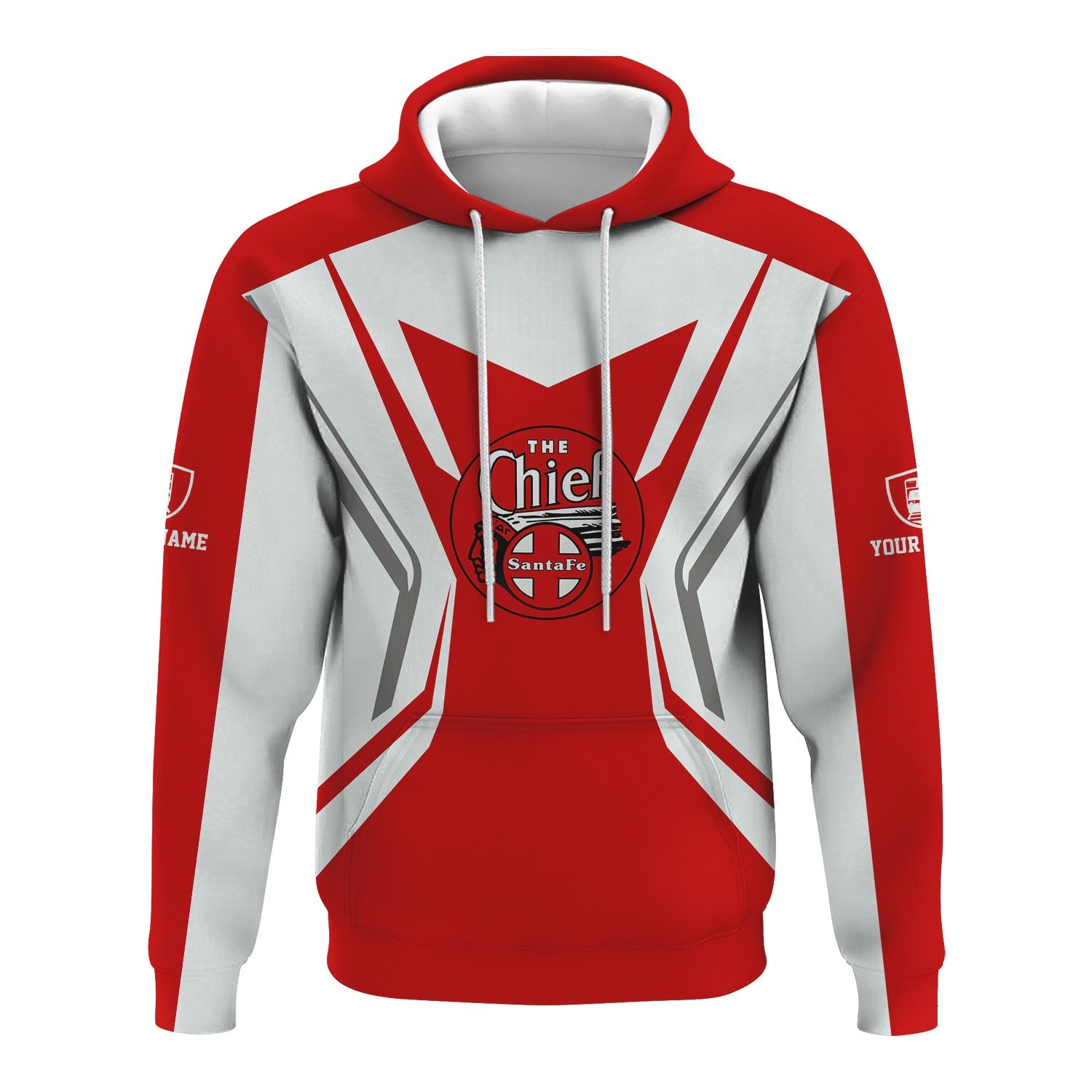 Railspirit Personalized The Chief Santa Fe Railroad Hoodie Unique Style with Custom Job Train Zip Up Hoodie