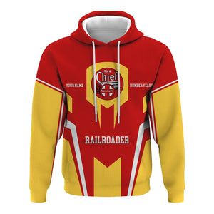 Railspirit Personalized The Chief Santa Fe Railroad Hoodie Custom Year Railroader Zip Up Hoodie Gift Idea For Train Lover
