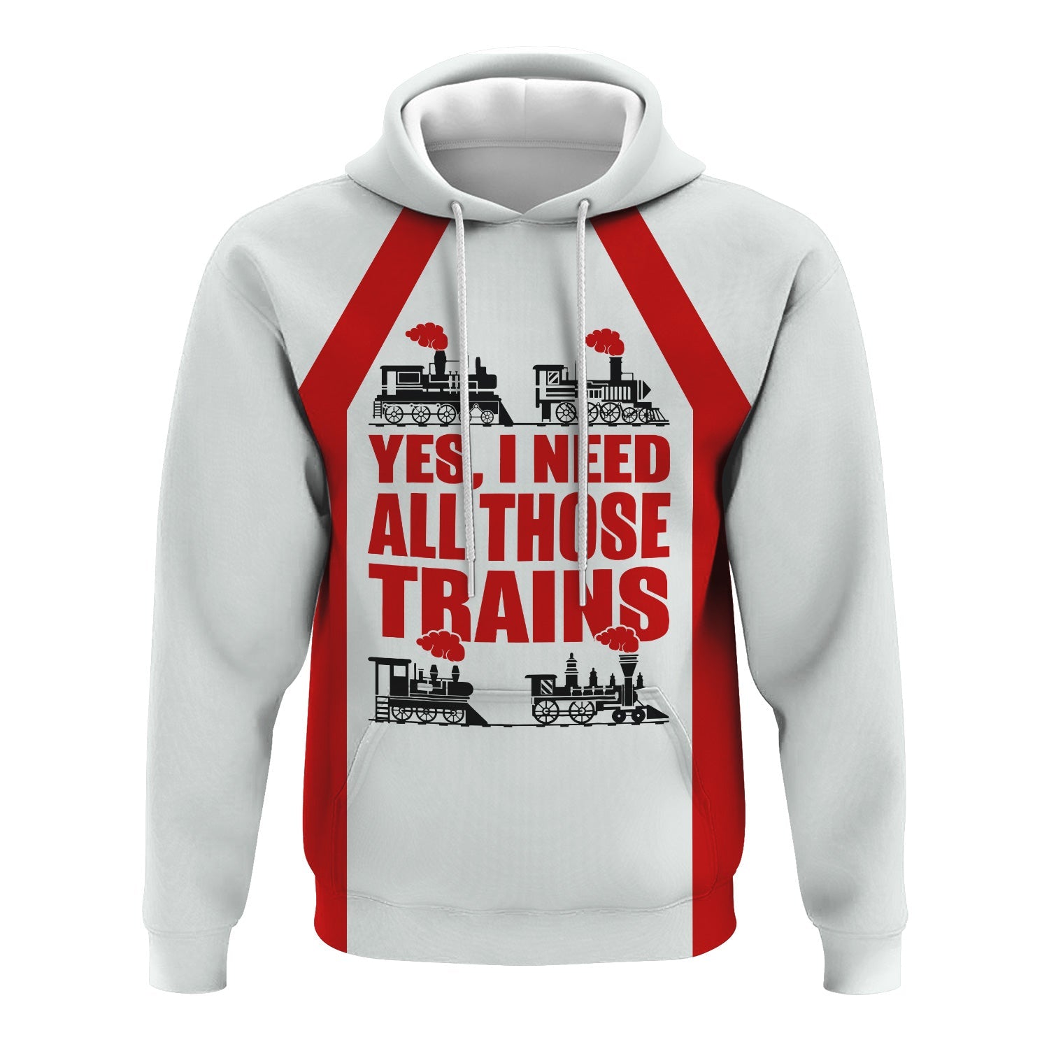Railspirit Custom Name The Chief Santa Fe Railroad Hoodie Yes I Need All Those Train Printed Zip Hoodie