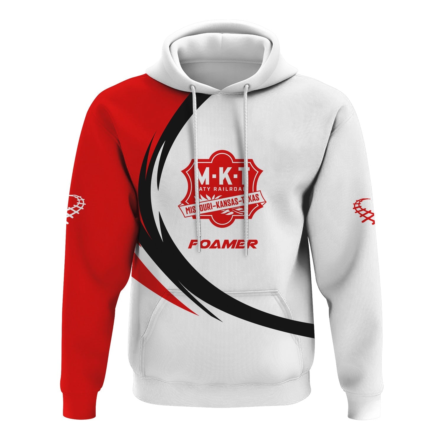 Railspirit Personalized Katy Railroad Hoodie Unique Graphic Style Zip Up Hoodie For Train Enthusiasts