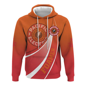 Railspirit Personalized Pacific Electric Railroad Hoodie Railway-Themed Style Zip Up Hoodie Gift Idea For Trainspotter