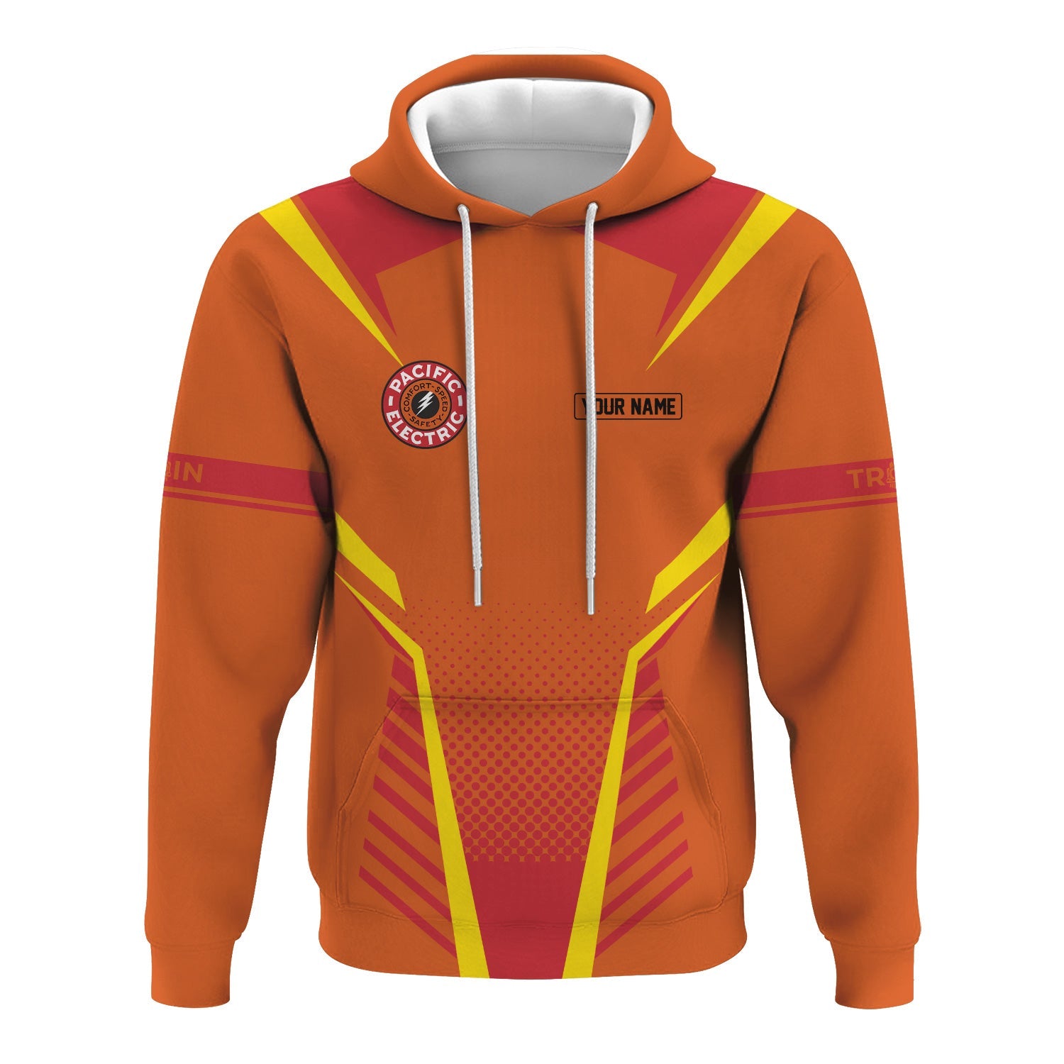 Railspirit Personalized Pacific Electric Railroad Hoodie Unisex Train Zip Hoodie All Over Print