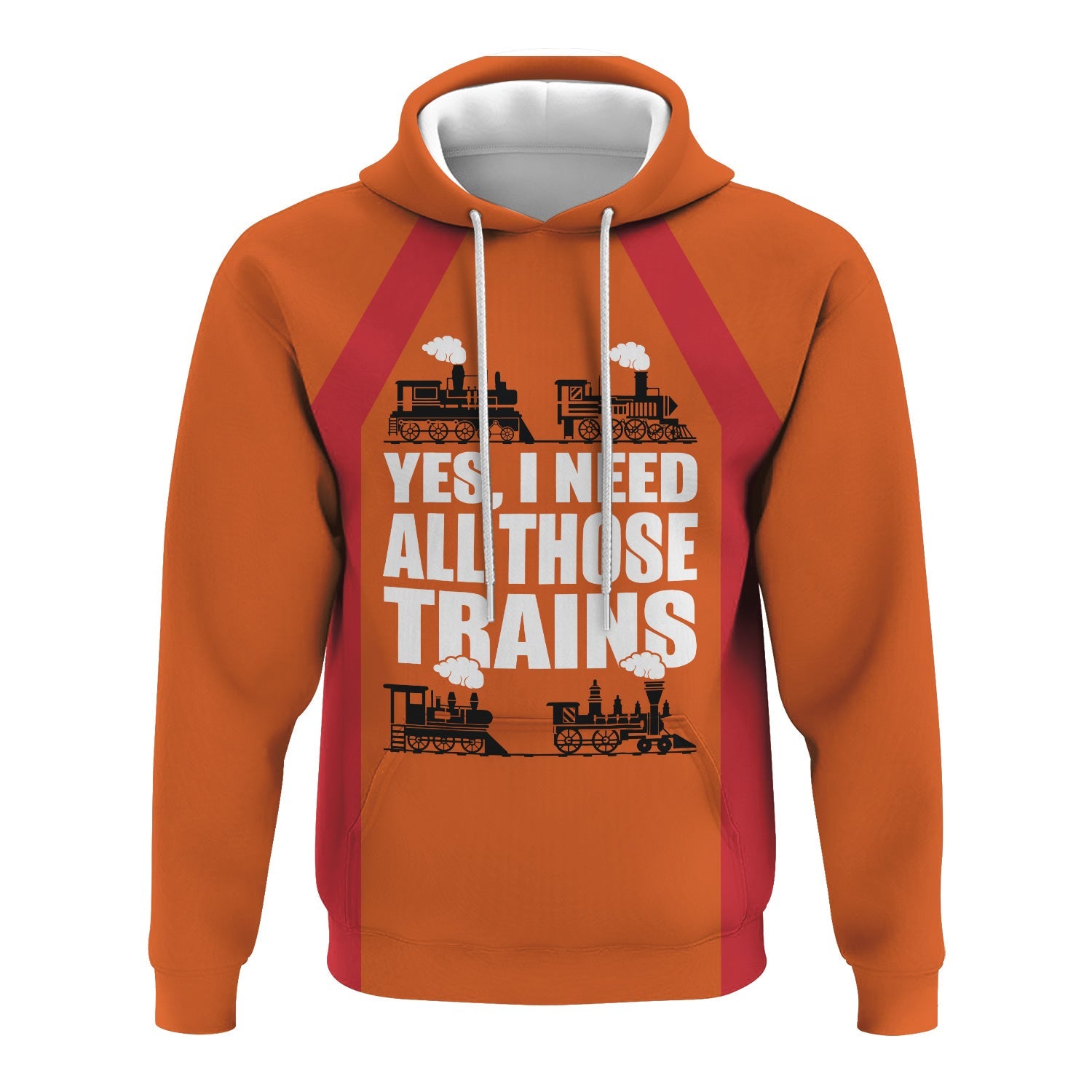 Railspirit Custom Name Pacific Electric Railroad Hoodie Yes I Need All Those Train Printed Zip Hoodie