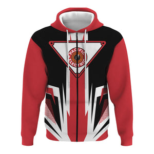 Railspirit Pacific Electric Railroad Hoodie Bold Graphic Style All Over Printed Zip Up Hoodie