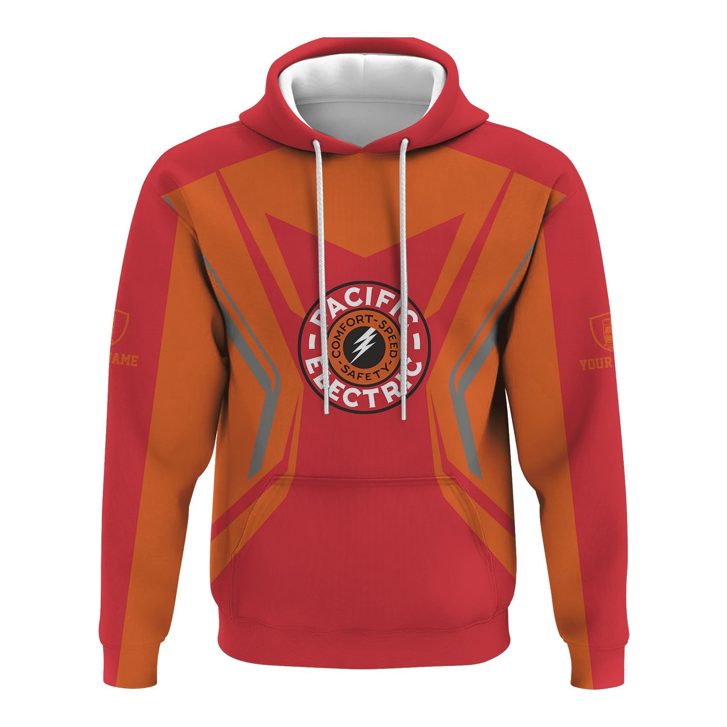 Railspirit Personalized Pacific Electric Railroad Hoodie Unique Style with Custom Job Train Zip Up Hoodie