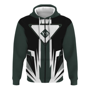 Railspirit Youngstown & Southern Railroad Hoodie Bold Graphic Style All Over Printed Zip Up Hoodie