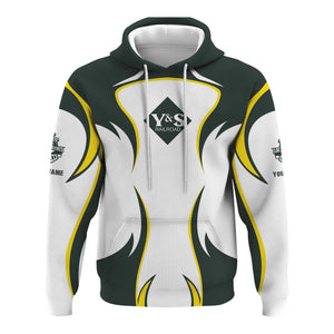 Railspirit Personalized Youngstown & Southern Railroad Hoodie Distinctive Flame Style Zip Up Hoodie For Steam Engine Addict