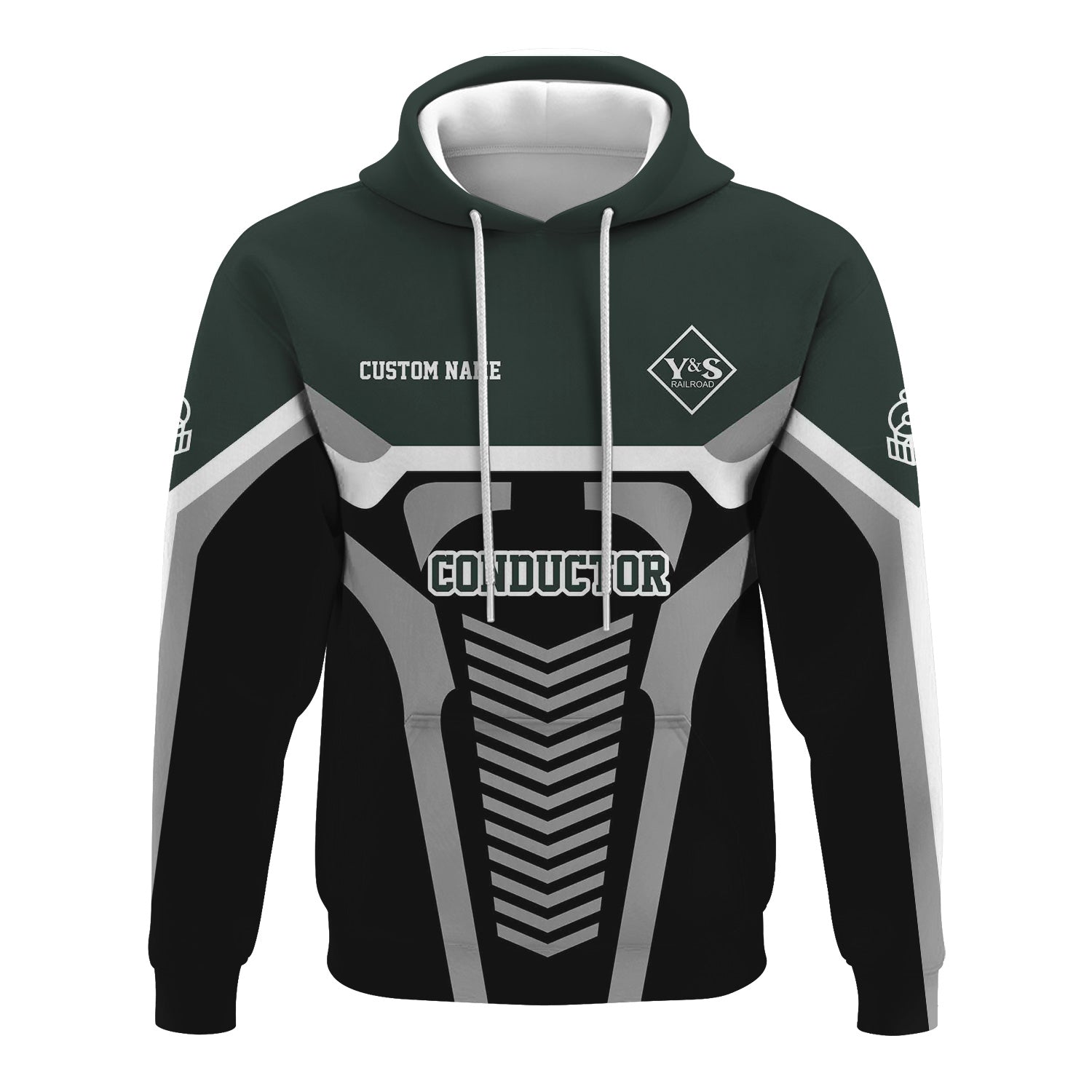 Railspirit Personalized Youngstown & Southern Railroad Hoodie Track-Inspired with Custom Job Position Train Zip Up Hoodie