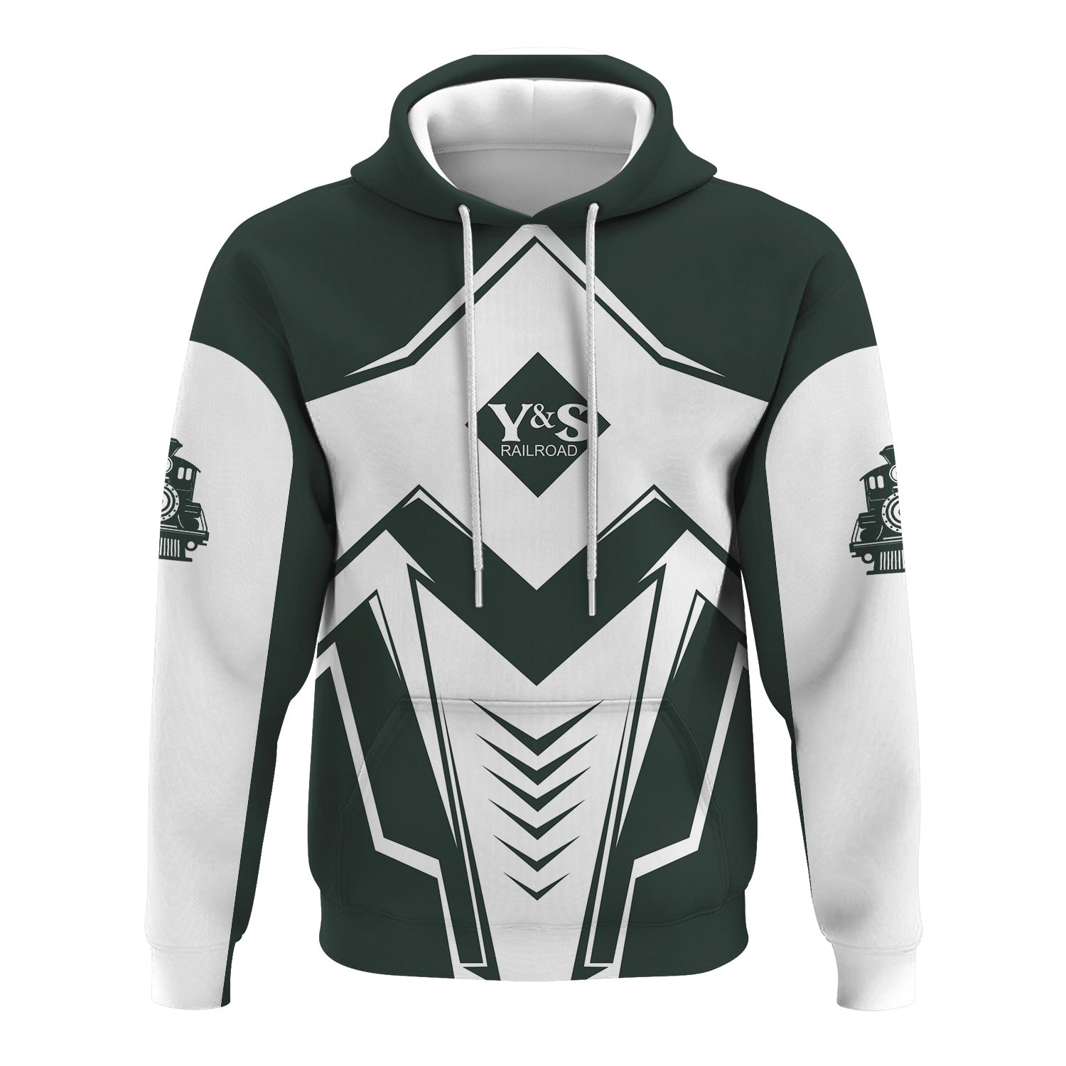 Railspirit Personalized Youngstown & Southern Railroad Hoodie Railway Trainspotter Style Zip Up Hoodie Gift Idea For Foamers