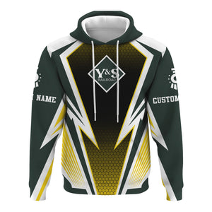 Railspirit Personalized Youngstown & Southern Railroad Hoodie Lightning Graphic Style Zip Up Hoodie Gift Idea For Train Lover