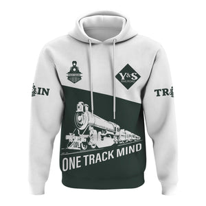 Railspirit Custom Name Youngstown & Southern Railroad Hoodie One Track Mind Printed Zip Hoodie