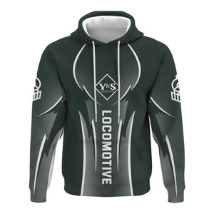 Railspirit Personalized Youngstown & Southern Railroad Hoodie Striking Line Style Train Zip Up Hoodie For Locomotive Lovers