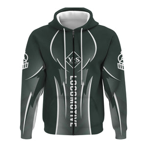 Railspirit Personalized Youngstown & Southern Railroad Hoodie Striking Line Style Train Zip Up Hoodie For Locomotive Lovers