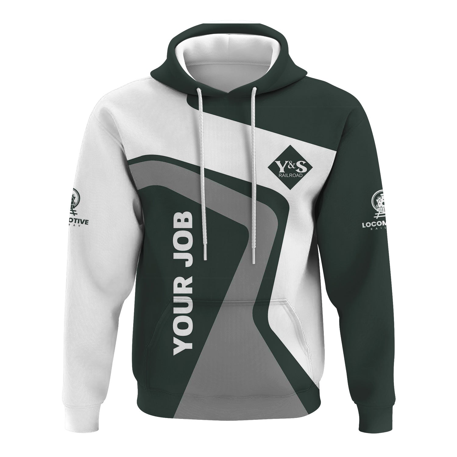 Railspirit Personalized Youngstown & Southern Railroad Hoodie Unique Design with Custom Job Position Train Zip Up Hoodie