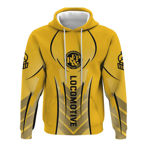 Railspirit Personalized Richmond, Fredericksburg And Potomac Railroad Hoodie Striking Line Style Train Zip Up Hoodie For Locomotive Lovers