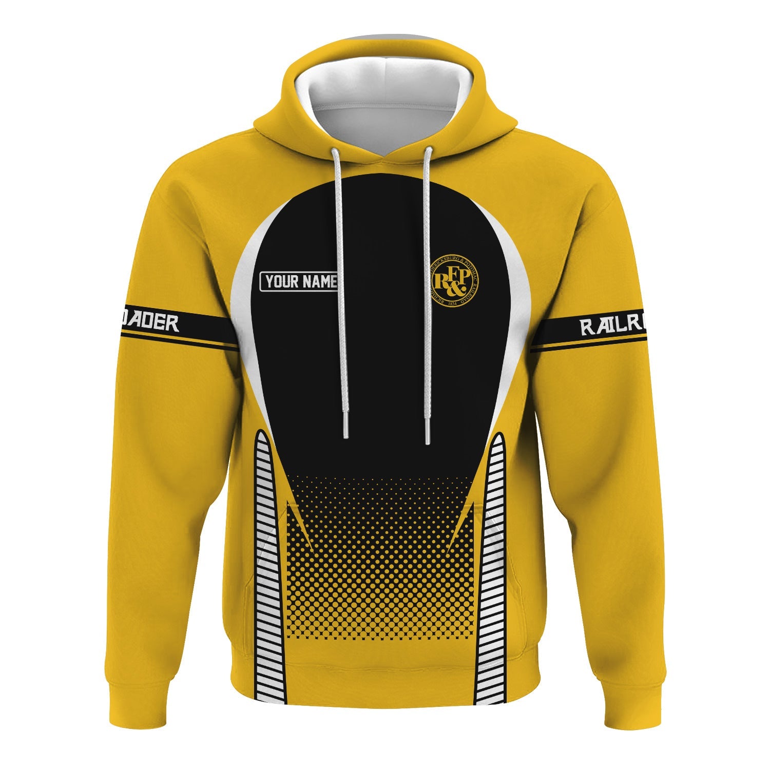 Railspirit Personalized Richmond, Fredericksburg And Potomac Railroad Hoodie Stress Is Caused By Not Having Enough Trains Zip Up Hoodie