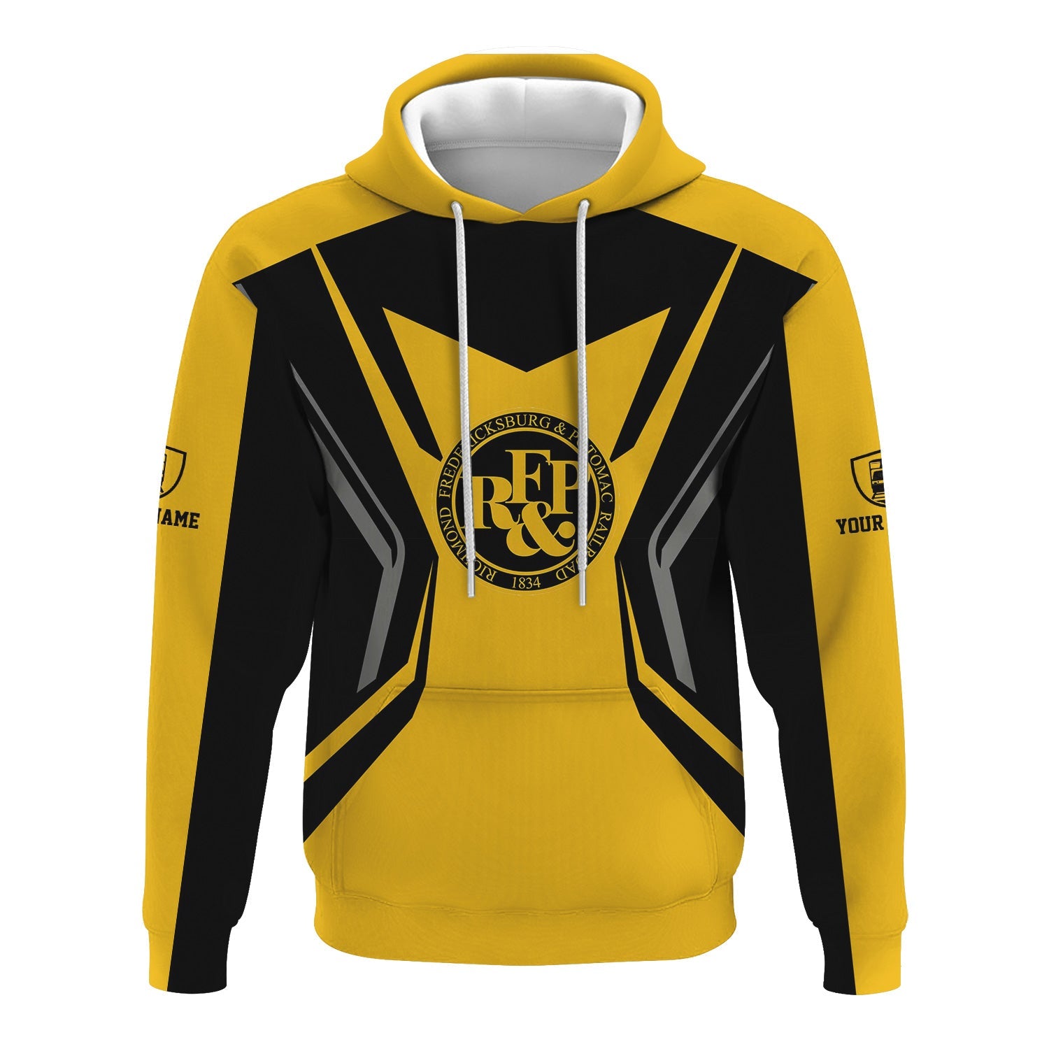 Railspirit Personalized Richmond, Fredericksburg And Potomac Railroad Hoodie Unique Style with Custom Job Train Zip Up Hoodie