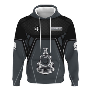 Railspirit Personalized Detroit Toledo And Ironton Railroad Hoodie Steam Locomotive Engine Graphic Train Zip Up Hoodie All Over Print
