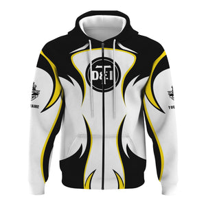 Railspirit Personalized Detroit Toledo And Ironton Railroad Hoodie Distinctive Flame Style Zip Up Hoodie For Steam Engine Addict