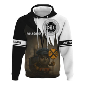 Railspirit Personalized Detroit Toledo And Ironton Railroad Hoodie Angry Train Hoodie Gift Idea For Train Lover