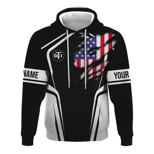 Railspirit Personalized Detroit Toledo And Ironton Railroad Hoodie American Eagle Vintage Train Zip Up Hoodie