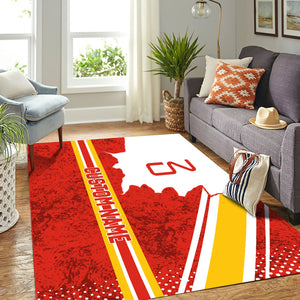 Railspirit Personalized Canadian National Railroad Area Rug Vintage All Over Printed Rug