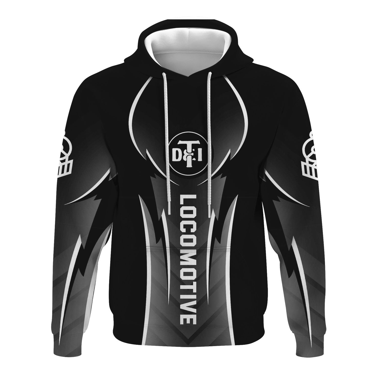 Railspirit Personalized Detroit Toledo And Ironton Railroad Hoodie Striking Line Style Train Zip Up Hoodie For Locomotive Lovers