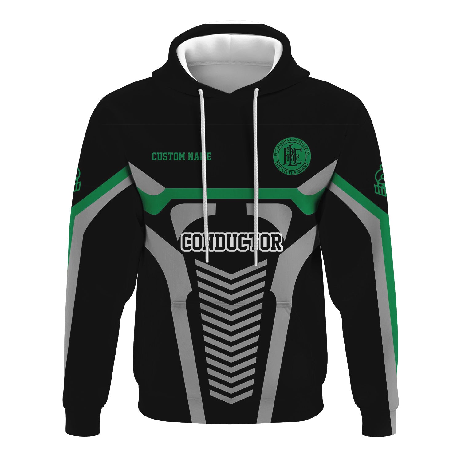 Railspirit Personalized Pittsburgh And Lake Erie Railroad Hoodie Track-Inspired with Custom Job Position Train Zip Up Hoodie