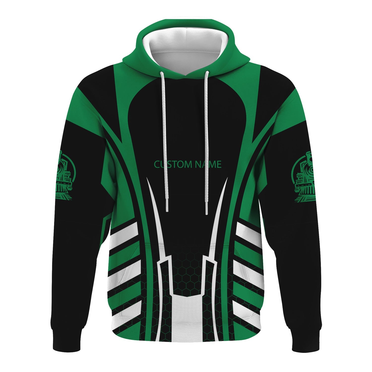 Railspirit Personalized Pittsburgh And Lake Erie Railroad Hoodie Striped Railroad Style Train Zip Up Hoodie All Over Print