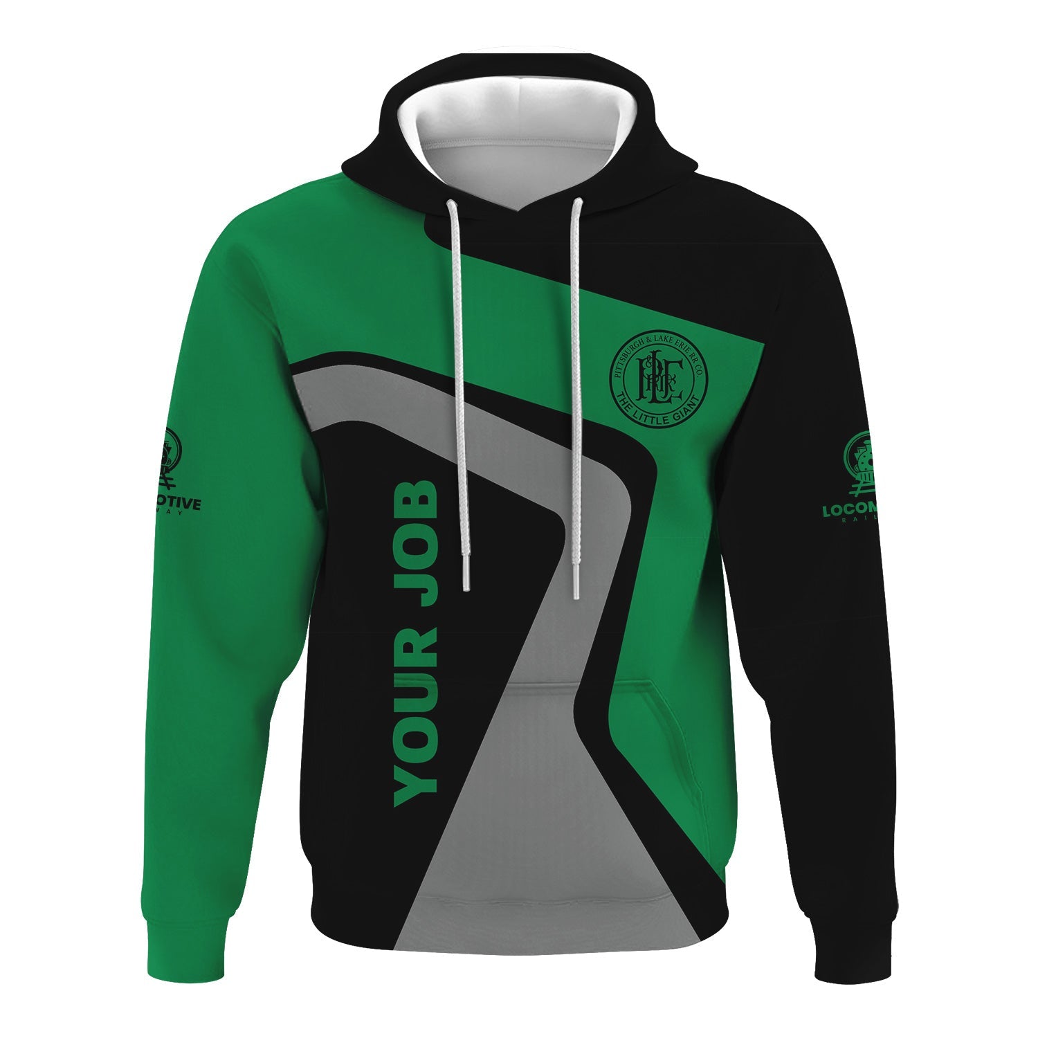 Railspirit Personalized Pittsburgh And Lake Erie Railroad Hoodie Unique Design with Custom Job Position Train Zip Up Hoodie