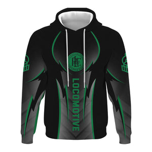 Railspirit Personalized Pittsburgh And Lake Erie Railroad Hoodie Striking Line Style Train Zip Up Hoodie For Locomotive Lovers