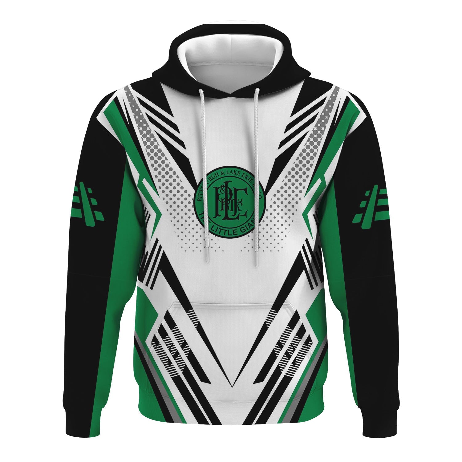 Railspirit Personalized Pittsburgh And Lake Erie Railroad Hoodie Railroad Tribute Design Train Zip Up Hoodie for Train Lovers