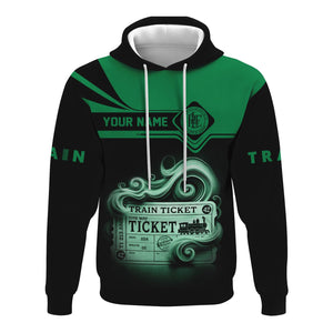 Railspirit Custom Name Pittsburgh And Lake Erie Railroad Hoodie American Train Ticket Printed Zip Hoodie