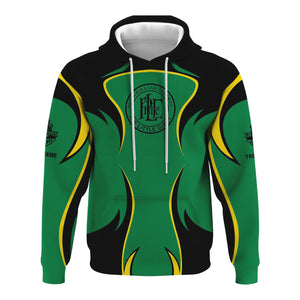 Railspirit Personalized Pittsburgh And Lake Erie Railroad Hoodie Distinctive Flame Style Zip Up Hoodie For Steam Engine Addict