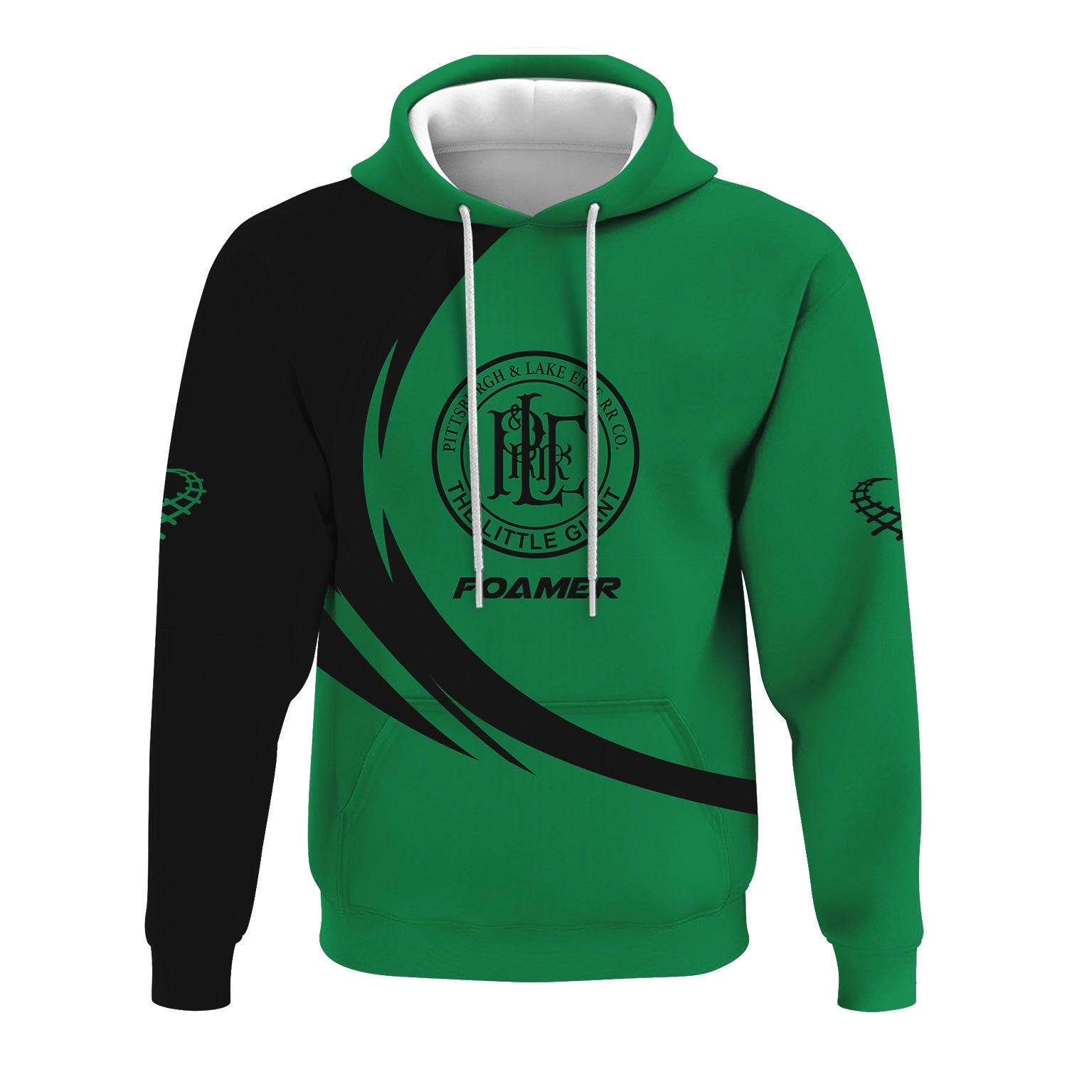 Railspirit Personalized Pittsburgh And Lake Erie Railroad Hoodie Unique Graphic Style Zip Up Hoodie For Train Enthusiasts