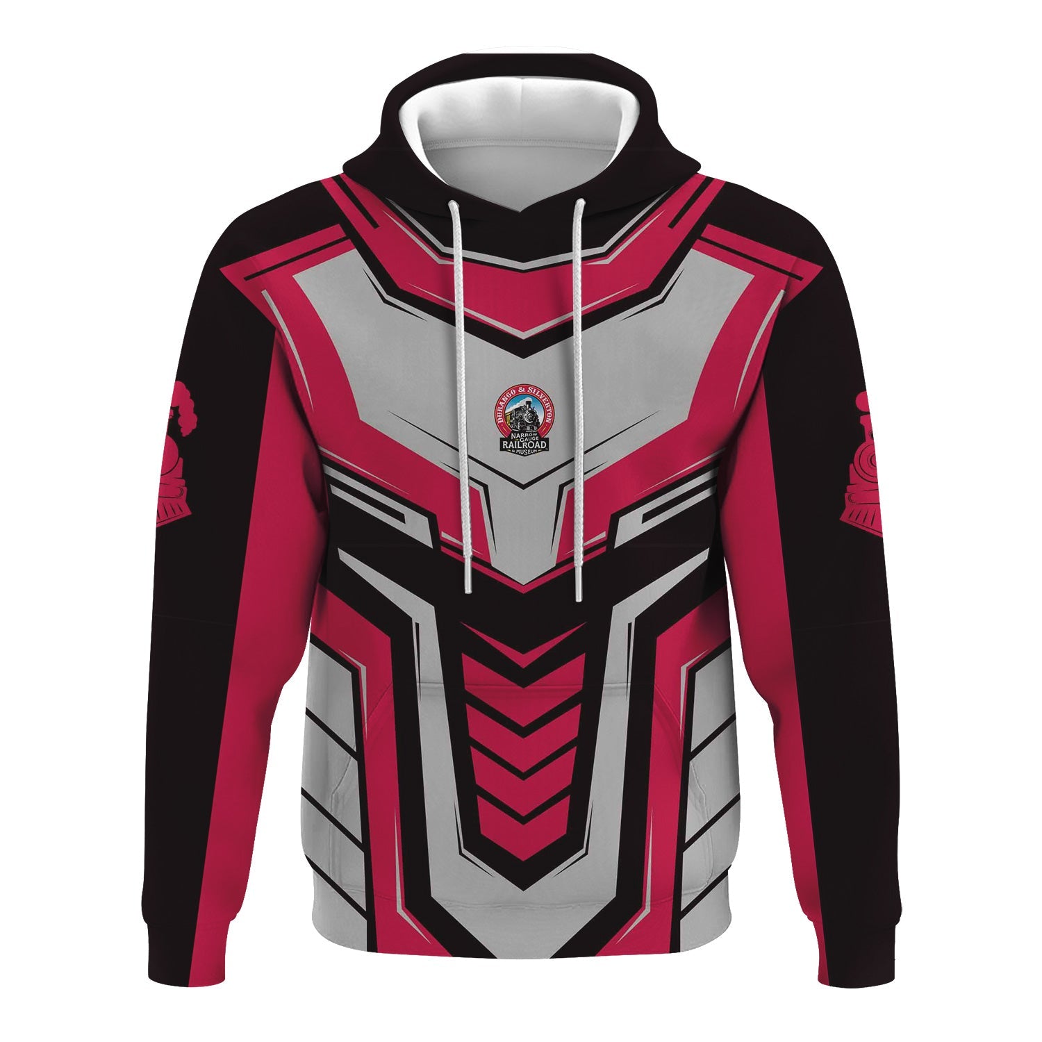 Railspirit Personalized Durango And Silverton Narrow Gauge Railroad Hoodie Armor-Inspired Design Train Zip Up Hoodie All Over Print