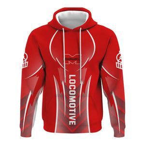 Railspirit Personalized Monongahela Railroad Hoodie Striking Line Style Train Zip Up Hoodie For Locomotive Lovers