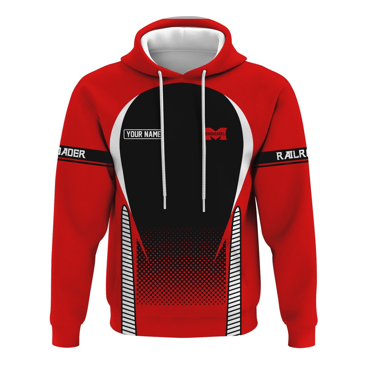 Railspirit Personalized Monongahela Railroad Hoodie Stress Is Caused By Not Having Enough Trains  Zip Up Hoodie