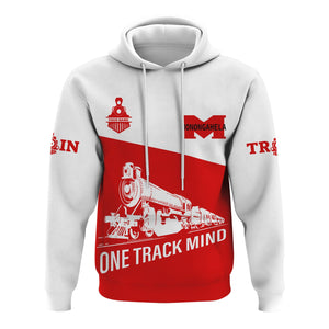 Railspirit Custom Name Monongahela Railroad Hoodie One Track Mind Printed Zip Hoodie