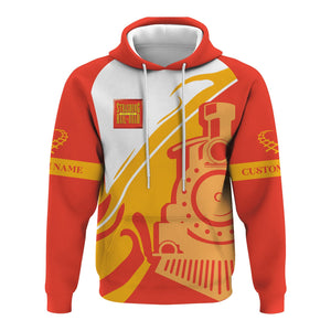 Railspirit Personalized Strasburg Railroad Hoodie Flame-Inspired Style Zip Up Hoodie Gift Idea For Train Lovers